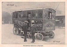 1907 - Foodtruck in New York - PKW KFZ Auto Anhänger Restaurant ~16x12cm