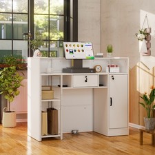 Empfangstheke mit LED, Verkaufstheke mit Abschließbare Schubladen und Regale