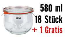 Weck gläser 580ml - gläser, tulpenglas