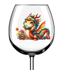 12x Farbe Drache Mond Neujahr