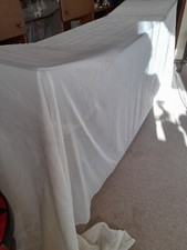 Gardinen Stores Farbe naturweiß ca. 239 x 285 cm mit Abschlussbordüre in violett