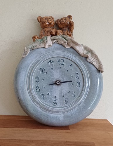 Handgetöpferte wanduhr aus - handgetöpferte,