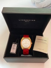 LIEBESKIND BERLIN unisex Armbanduhr, goldgelb, Leder