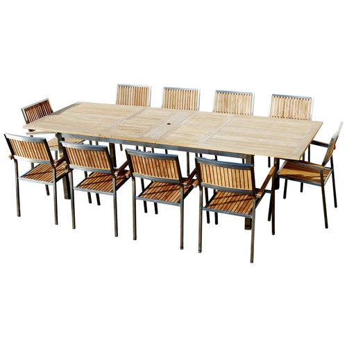 Gartengarnitur edelstahl teak - edelstahl,