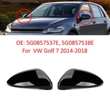 Außenspiegelkappe Außenspiegel Schwarz Spiegelkappen 2x Für VW Golf 7 14-18