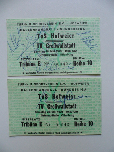 Signierte handball tickets - 2,
