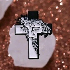 Jesus Christus Kreuz Cross Pin Anstecker Metall Neu Kutte
