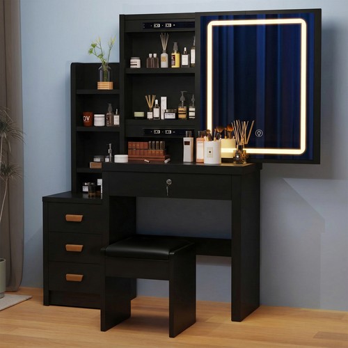 Schminktisch mit led spiegel - mit, led-spiegel
