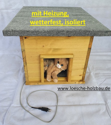 Katzenhaus mit heizung - katzenhaus,