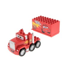 1x Lego Duplo Fahrzeug Truck B-Ware abgenutzt rot Lightning McQueen 89411pb01c01