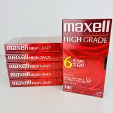 6x Maxell High Grade T-120 VHS