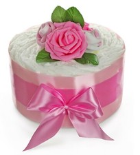 Windeltorte rosa für Mädchen