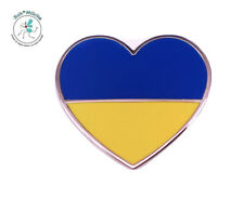 Anstecker Ukraine Herz 2,1 x 2,5 cm Liebe Talisman Glücksbringer Geschenkidee
