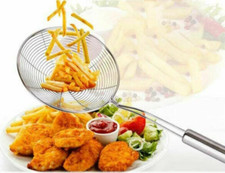 Schwerlast Stahl Skimmer Chinesisch/Indisch Sieb Schöpfkelle Braten Pakora Chips 6"