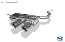 FOX Edelstahl Race-Komplettanlage mittig VW Golf 5 R32 2x100mm doppelwandig