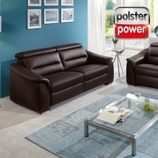 polsterpower Ledersofa - braun