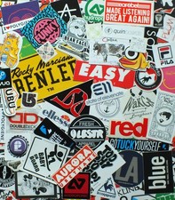 50 verschiedene Sticker Aufkleber Konvolut Skateboard Streetwear Sport Snowboard