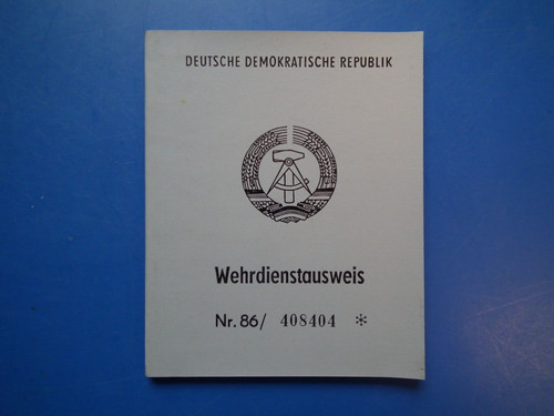 Ddr wehrdienstausweis - ddr, -wehrdienstausweis