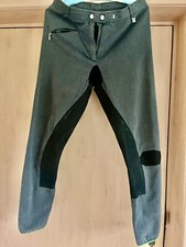 Reithose Damen Marke Cavallo, Gr. 80, Farbe Anthrazit, Besatz Schwarz, Gebraucht
