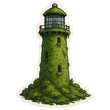 8x lighthouse 9x9 cm car