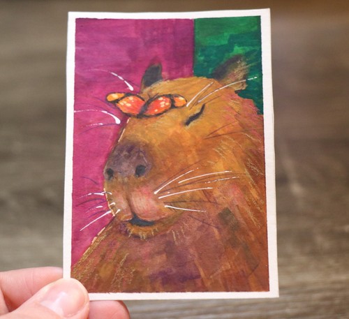 Aceo original watercolor - aceo,