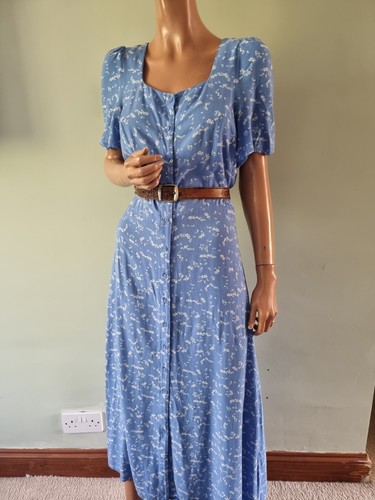 Vintage 90er blau - , blumen