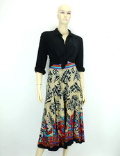 vintage ROCK 80er folklore ethno muster gr. 38 boho viscose baumwolle yarell