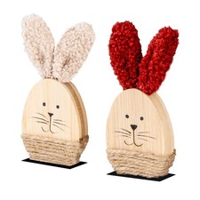 Osterhasen Deko Aufsteller Set