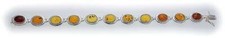 Bracelet real amber - , gold