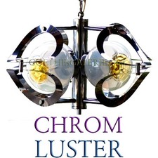 HÄNGELAMPE GLAS CHROM große