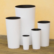 Pflanzkübel Blumenkübel Hochglanz Blumentopf Pflanzeinsatz SET 4 Farben 5 Größen