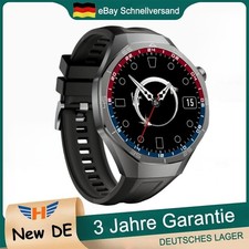 Bluetooth Smartwatch Luxus Herren Armband Herzfrequenz Pulsuhr FitnessArmbanduhr