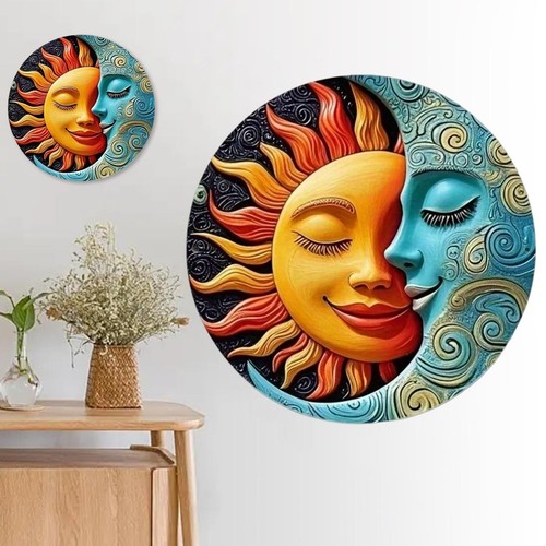 Metall sonne mond wanddeko - metall,