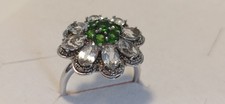 Ring Blüte 60 Chromdiopsid Zirkonia Modeschmuck