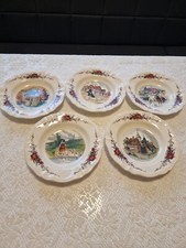 5 Suppenteller Fayence France