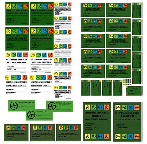 Geocaching aufkleber set - geocaching,