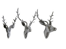 Große Hirschköpfe Hirsch 3er
