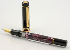 Vintage Senator Regent Kolbenfüller Rot fountain pen red marbled steel nib B