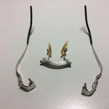 Brillenfassung Damen, gebraucht Karl Lagerfeld, matt silber, randlos, Vintage.