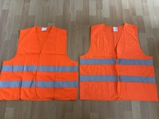 2 Warnwesten Gr. XL Orange Mit Klettverschluss Gebraucht