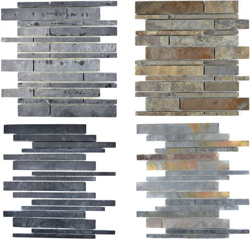Schiefer stein mosaikfliese - schiefer,