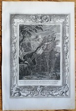 Picart Mythologie Kupferstich Folio Pan und Syrinx - 1732