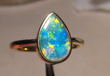 Brillant opal ring massiv - opal,