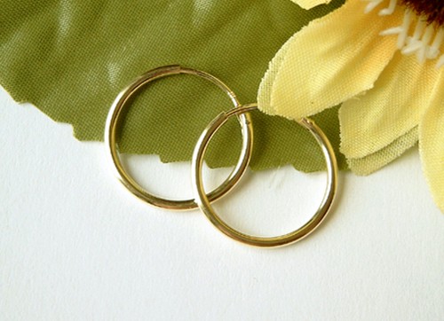 Echt gold ohrringe winzig - ,
