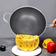 30cm edelstahl wokpfanne - edelstahl,