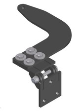 Halterung für Torantrieb bei Hebetorbeschlag, steigende Tore, Torband