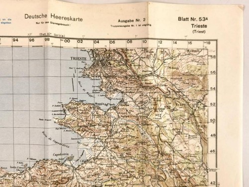Deutsche heereskarte trieste - deutsche, "trieste"
