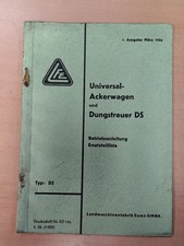 LFE Ackerwagen Düngerstreuer DS  Bedienungsanleitung Ersatzteilliste MK8