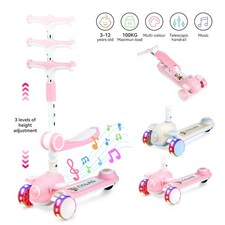 OYAJIA® Kinder Roller LED Räder Kinderscooter Dreiradscooter Scooter Cityroller