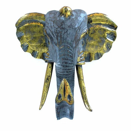 Wandfigur statue elefant kopf - statue,